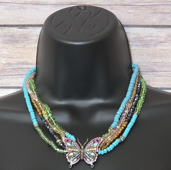 Betsey Johnson Jewelry - Betsey Johnson Colorful Butterfly Necklace NWT